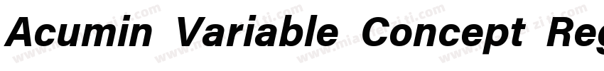 Acumin Variable Concept Regular字体转换